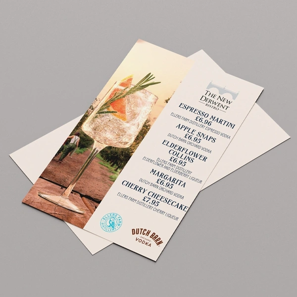  A5 Cocktail Menu Mockup